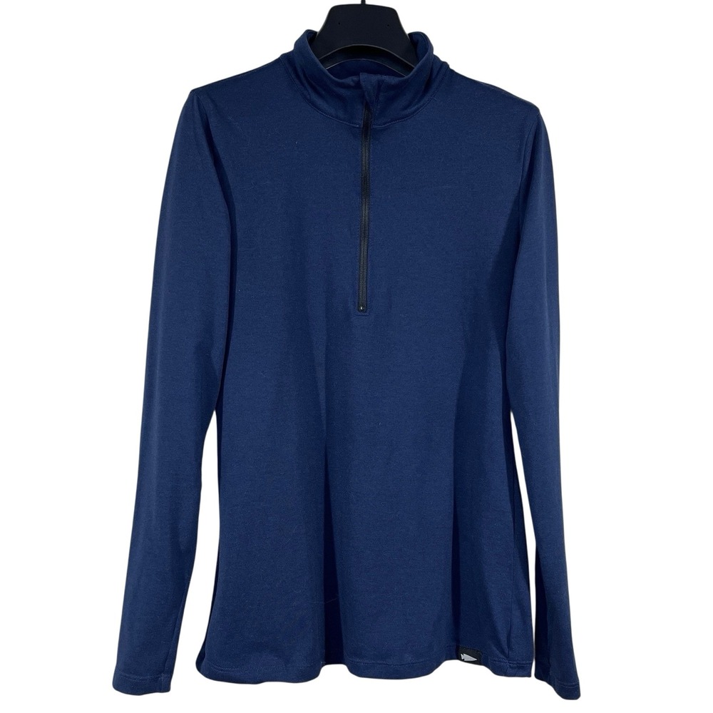 GORUCK Tough 1/2 Zip Womens S Navy Blue Mock Neck Pullover Base Layer USA
